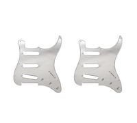 Giwnhvx 2 x Specchio Chitarra Piastra di Guardia 11 Fori SSS Chitarra Stripe Placca con 22 Pezzi Series Piastra di Guardia Viti per FD Chitarra Accessori A