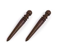 Giwnhvx 2 x strumenti per brunire la pelle, in legno di ebano, per levigare i bordi in pelle e levigatura con 4 scanalature