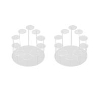 Giwnhvx 2 x Supporto Acrilico Torta Espositore Rotondo Torta Torta Supporti Torta Supporto Torta Dessert di Qualità Superiore per Partiti