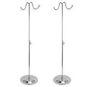 Giwnhvx 2 x Supporto per borsa in metallo da donna con doppio gancio, supporto regolabile in acciaio inossidabile