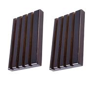 Giwnhvx 2 x Supporto per espositore per di sfida portamonete di supporto per di sfida di legno bruciato a 4 file
