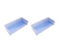 Giwnhvx 2 x Supporto per tubo di prova di laboratorio in plastica a 3 strati per supporto per tubo centrifugo da 18 mm, 40 fori
