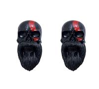 Giwnhvx 2 x Testa di Cranio Porta Moto Barba Porta per Moto Supporto per Decorazione Murale
