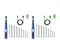 Giwnhvx 2 x trapano elettrico senza fili USB ricaricabile a mano kit per la creazione di gioielli, set di morsa per resina portachiavi argilla polimerica