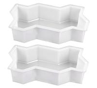 Giwnhvx 2 x tre forme d'onda giardino percorso plastica cemento pavimentazione mattoni stampo fai da te passerella cemento mattoni stampo