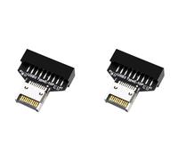 Giwnhvx 2 x USB3.2 Type-E 20Pin a USB 19P Telaio USB Tipo A Tipo C Estensione Adattatore per Scheda Madre Desktop