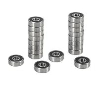 Giwnhvx 20 cuscinetti a sfera 628RS 8 mm x 24 mm x 8 mm, doppia sigillatura, in miniatura, con scanalatura profonda