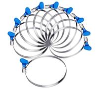 Giwnhvx 20 pezzi 4 pollici chiave tubo morsetto pollice vite chiave regolabile tubo morsetto in acciaio inox
