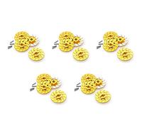 Giwnhvx 20 PEZZI Disco Freno in Metallo Scatola Cerchio Ruota Adattatore Esagonale in Metallo 12 mm per 1/10 D4 Corsa su Strada Ricambi Auto Telecomandati Oro