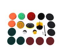 Giwnhvx 20 pezzi Kit di pulizia della spazzola per la pulizia elettrica per la spazzola di perforazione per superfici del bagno, vasca da bagno, piastrelle e malta, kit di fissaggio di perforazione