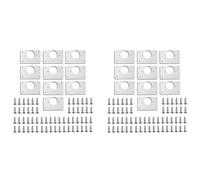 Giwnhvx 20 piastre di riparazione cerniere per armadietti mobili cassetti pannelli porta in acciaio inox base tavolo cerniera tazza riparazione bordo