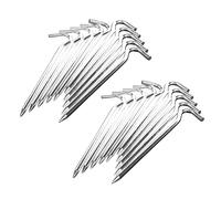 Giwnhvx 20 picchetti in metallo lunghi 18 cm, resistenti, per campeggio/gazebo/tenda/tende da sole, 20 picchetti