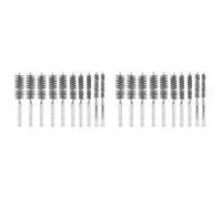 Giwnhvx 20 spazzole con foro in acciaio inox in diverse dimensioni con gambo esagonale da 6,35 mm, accessorio per trapano
