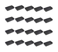 Giwnhvx 20 stampi rettangolari antiaderenti per torte, mini tortiera con fondo rimovibile, antiaderenti, resistenti