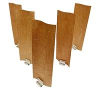 Giwnhvx 20 stoppini in legno per la fabbricazione di candele, 4 cm di larghezza x 12 cm di altezza, stoppini per candele in legno fumo + in metallo