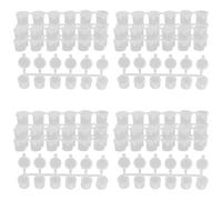 Giwnhvx 20 strisce di 120 vasetti di vernice vuoti, 10 ml, mini strisce di plastica trasparente
