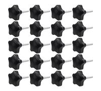 Giwnhvx 20 viti M8 x 40 mm a stella con morsetto a vite e manopola, colore: nero