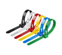 Giwnhvx 200 fascette autobloccanti in nylon di alta qualità, 8 x 200 mm, regolabili, riutilizzabili, cinturino in nylon con fibbia