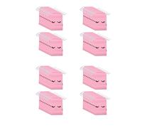 Giwnhvx 200 sacchetti per la cura delle ciglia, in plastica, per cosmetici, cosmetici, da viaggio, con coulisse, rosa, M