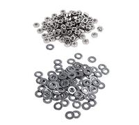 Giwnhvx 200 viti metriche M3 304 in acciaio inox DIN934 per bulloni, dadi esagonali e rondella piatta metrica da 3 mm