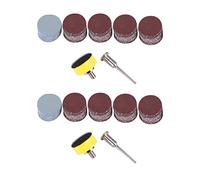 Giwnhvx 200pcs Disco levigatrice da 25 mm da 1 Pollice Disco di levigatura 100-3000 di Carta Con Piastra di Tampone per Lucidatura Abrasiva 1+1/8 Pollice Strumento Rotante
