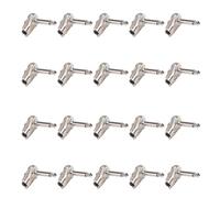 Giwnhvx 20Pcs 90 Gradi Ad Angolo Retto 6.35 mm Mono 2 Jack Plug 6.35mm Chitarra Phono Pancake Connettore da 1/4 di Pollice,