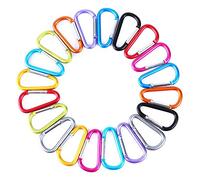 Giwnhvx 20pcs D-ring Moschettone Portachiavi Molla Clip di Blocco Moschettone Gancio Outdoor Campeggio Equipmengt - Attrezzatura professionale da campeggio all'aperto - moschettone, fibbia di blocco