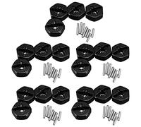 Giwnhvx 20X Adattatore Esagonale Ruota Combinatore in Lega di Alluminio 12mm per 144001 1/14, Nero
