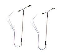Giwnhvx 20X Lampione 2LED Scala 1: 100 Scenario Mini Lampione per Lampada da Tavolo nel Sabbia Modello Lampione Stradale