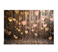 Giwnhvx 210 x 150 cm fondali europei e americani moda palloncino rosa cuore banner fotografia fondali facili da installare, A