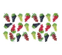 Giwnhvx 24 grappoli di uva artificiale simulazione decorativa realistica falsa uva grappoli per matrimonio vino cucina centro tavolo