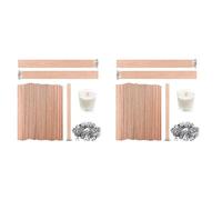 Giwnhvx 240 stoppini per candele in legno spesso, stoppini in legno naturale fumo da 5,1 x 0,5 pollici per la fabbricazione di candele