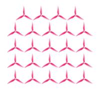 Giwnhvx 24PCS 51466 V2 FPV 5 Pollici 3 Pale Drones per FPV RC Racing Drone Rosa