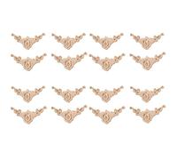 Giwnhvx 24Pcs 8 x 8 cm legno intagliato angolo Onlay applique porta armadio non verniciato stile europeo