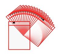 Giwnhvx 25 cartelle portadocumenti 22,9 x 30,5 cm, tasche cancellabili a secco, per insegnanti, lavoro, classe, organizzazione, forniture facili da installare