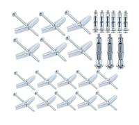 Giwnhvx 25 set di bulloni e bulloni a levetta, kit di dadi ad aletta, kit di ancoraggi da parete resistenti per appendere oggetti pesanti su cartongesso