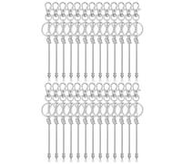 Giwnhvx 26 portachiavi con perline, portachiavi con perline per ciondoli fai da te, accessori portachiavi vuoti per la creazione di portachiavi