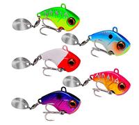 Giwnhvx 28G 4 Cm Metallo Vib con Rotante Cucchiaio Coda Esca Da Pesca Esche Affondanti Attrezzatura Da Pesca Vibrazione Spinner