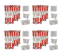 Giwnhvx 28x per 144001 1/14 RC Ricambi Auto Metallo Collegamento Servo Sterzo Rod Cravatta Set di Aste, Rosso
