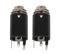 Giwnhvx 2Pc Presa Endpin Chitarra Nero 6.35 Ingresso per Qualsiasi Pick-Up Eq Chitarra Parti di Uscita Chitarra e Accessori