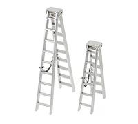 Giwnhvx 2PCS 1/10 Scala Accessori Mini Scala Pieghevole per 1:10 RC Crawler Car TRX4 Axial SCX10, 150mm & 100mm