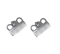 Giwnhvx 2PCS cavallo criniera e coda spazzola bestiame crine di cavallo pettine in metallo pettine metallo tecnologia lucidatura nodo di apertura pulizia