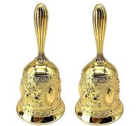 Giwnhvx 2PZ Campanello A Mano Antico Campanello di Chiamata Campanelli Multiuso per Campane di Nozze Campanello del Tempio Campanello 'Hotel Campanello per Bambini D'