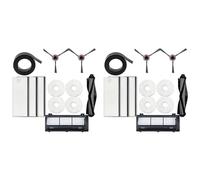Giwnhvx 2Set per Mop Robot Autopulente Sostituzione Spazzole Laterali Principale Filtro Dust Box Mop Tampone di Pulizia Accessori