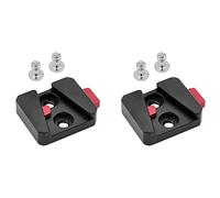 Giwnhvx 2X 1/4 Universal V Mount Batteria Adattatore Piastra di Rilascio Accessori Portatile Base per Tutti I Ptz e Fotocamera Nero