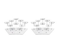 Giwnhvx 2X 10 Posti A Sedere in Acrilico Trasparente per Espositori, Espositore da Tavolo A più Livelli per Alzata da Dessert, Organizer per Trucchi