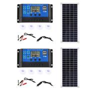 Giwnhvx 2X 15W Pannello Solare 12-18V Cella Solare Pannello Solare per Telefono RV Auto MP3 PAD Caricatore Batteria Esterna Alimentazione A