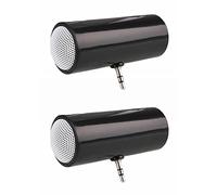 Giwnhvx 2X 3.5mm Jack Stereo Mini Altoparlante Portatile MP3 Lettore Musicale Altoparlante Amplificatore Altoparlante per Cellulare PC-Nero