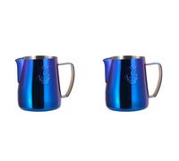 Giwnhvx 2X 400 Ml Nel Acciaio Schiuma di Latte Tazza Caffè Brocca Creatore di Crema Mestiere Espresso Latte Art Brocca per la Casa, B