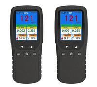 Giwnhvx 2X 9 in 1 Monitor della Qualità Dell'Aria Interni Esterni PM2.5, PM1.0, PM10, HCHO, Rilevatore Tester Temperatura e Sensore di Umidità